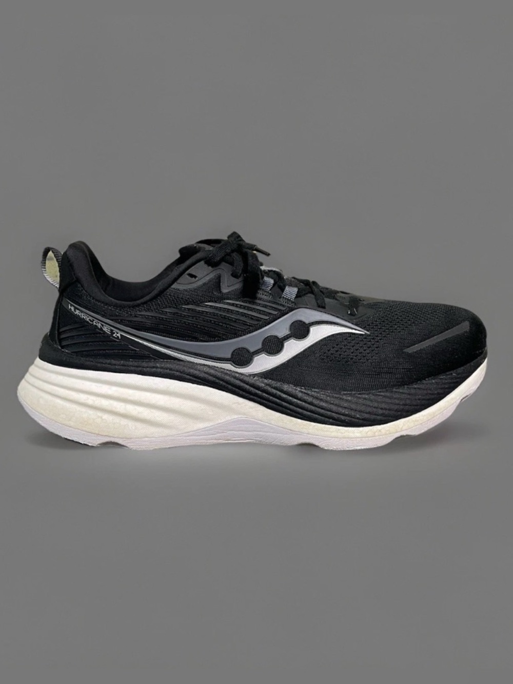 Saucony Hurricane 24 Men's Black Running Shoes Size 12
